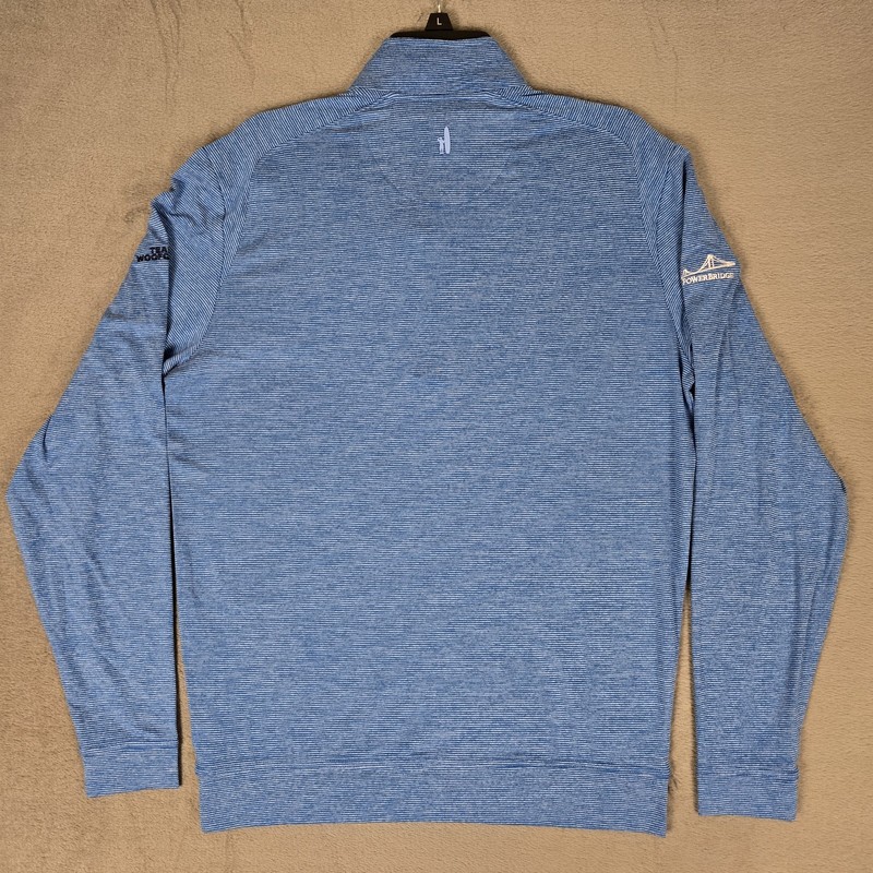 Johnnie-O Vaughn 1/4 Zip Mens Small Striped Performance Pullover JMK01890 NWT gallery