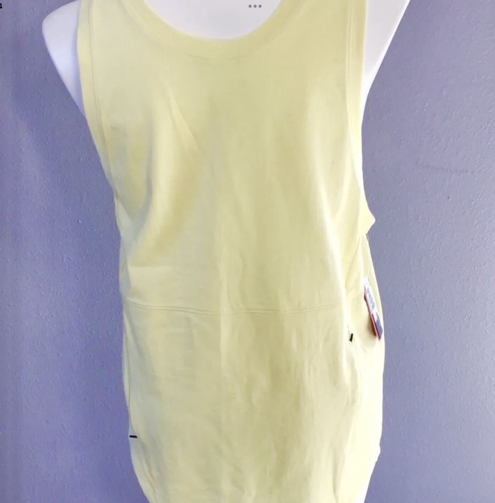 NWT DSG men’s everyday sunny yellow zip tank top - Size Small gallery