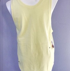 NWT DSG men’s everyday sunny yellow zip tank top – Size Small