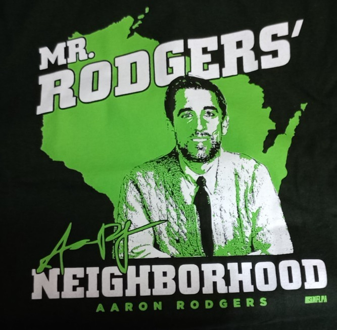 GILDAN ULTRA COTTON MEN'S T MR. RODGERS' NEIGHBORHOOD GREEN XL PACKERS NWOT gallery