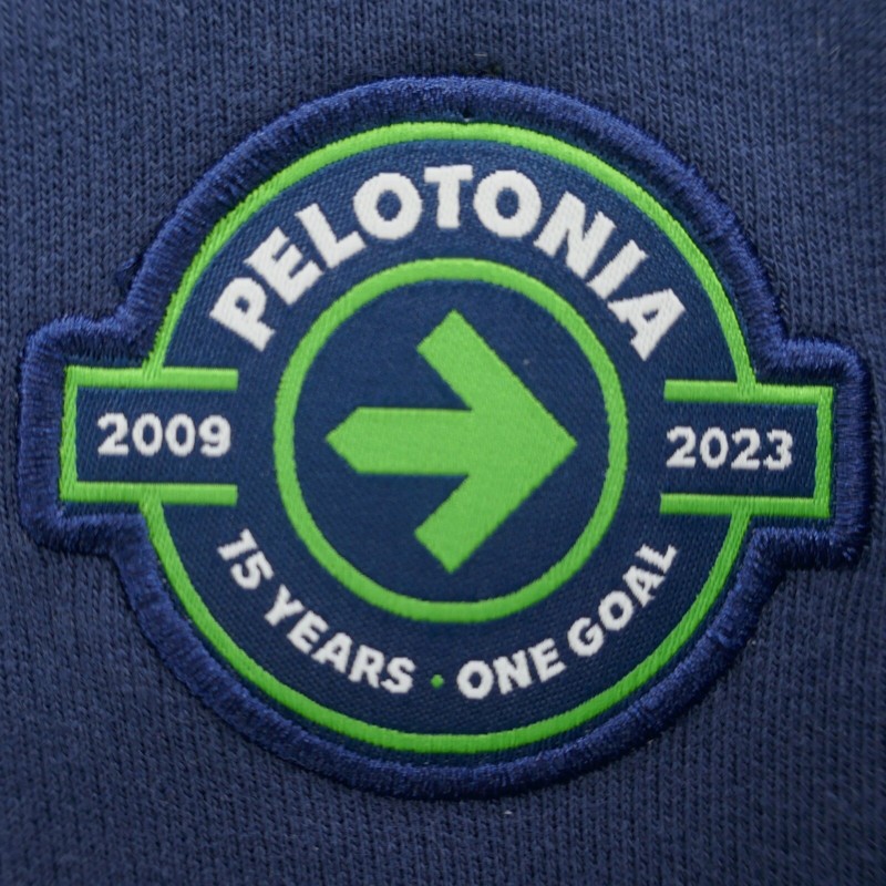 Pelotonia Mens 1/4 Zip Peloton Pullover Shirt Medium Blue Mock Neck Cycling gallery