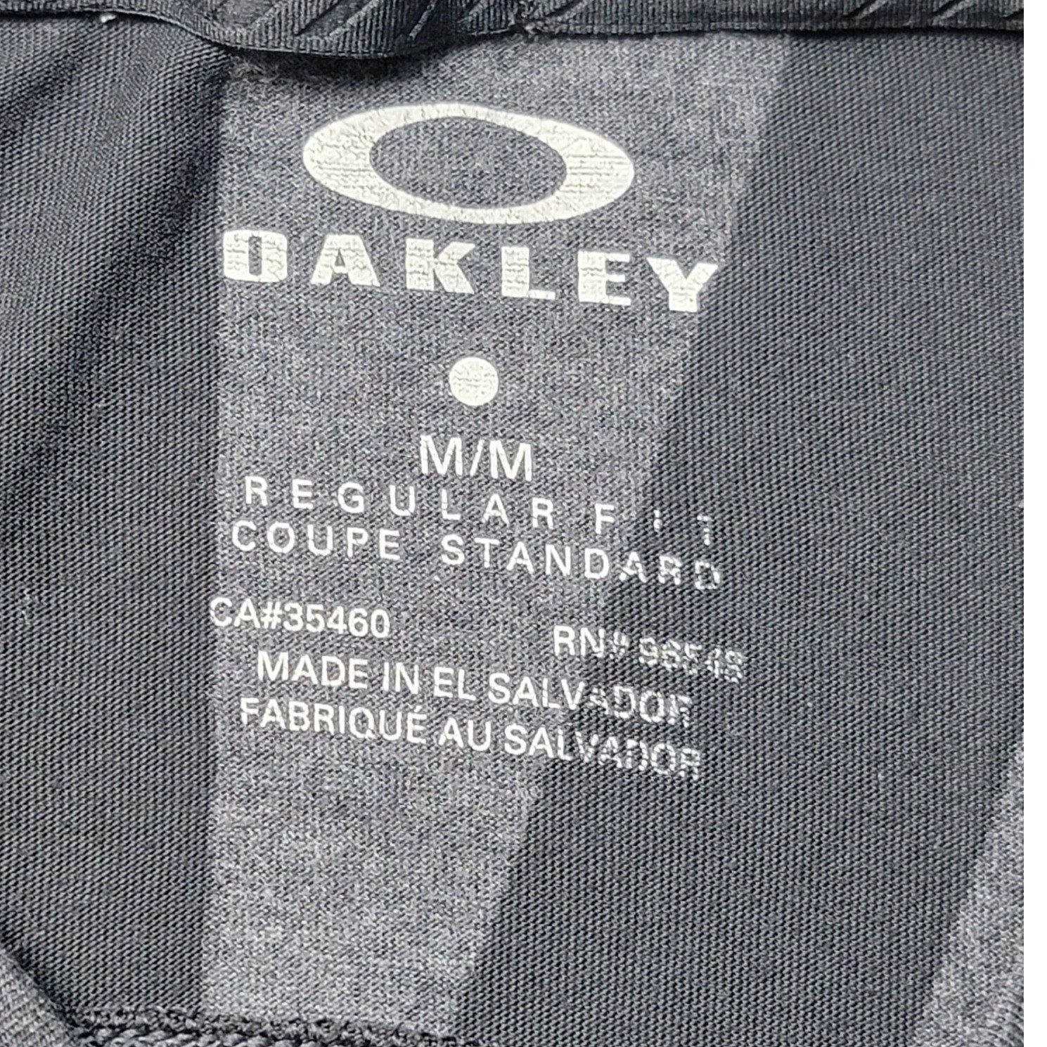 EUC Oakley Men-MED Performance T-Shirt Gray Black Graphic Training Golf Top gallery