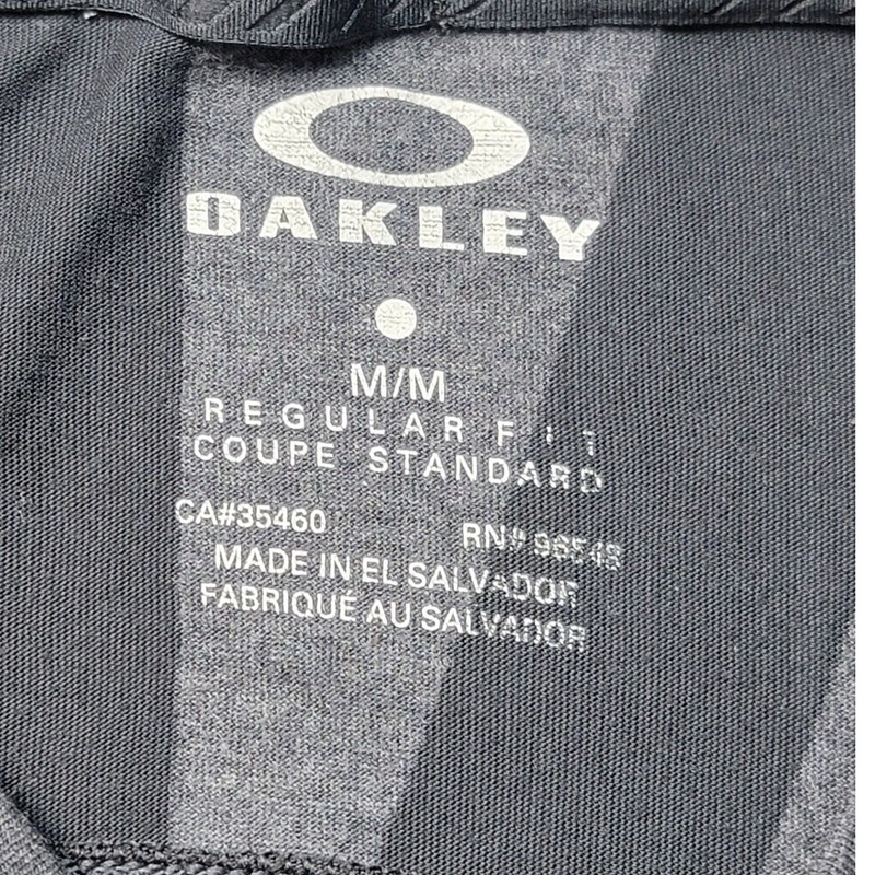 EUC Oakley Men-MED Performance T-Shirt Gray Black Graphic Training Golf Top gallery