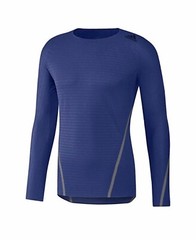 Adidas AlphaSkin 360 Mysink Men’s Size Small Long Sleeve Blue Shirt Reflective