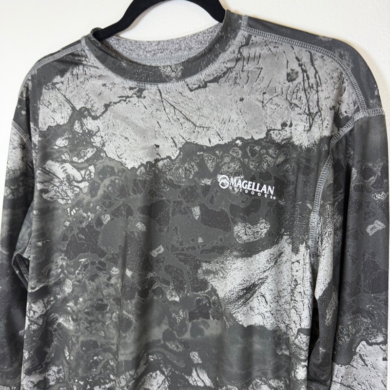 Magellan Outdoors Performance Shirt Mens Small Grey Realtree Wav3 Camo gallery