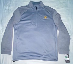 Presidents Cup PGA Tour 1/4 Zip Pullover Mens Sz L Gray Hybrid Golf NWT Academia