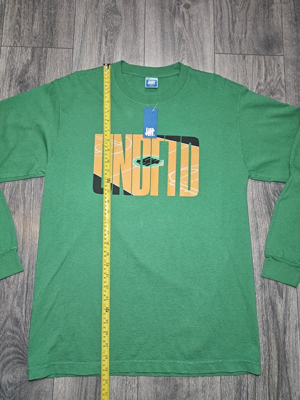UNDFTD Undefeated Half Court Basketball Long Sleeve Shirt Green Mens Size Medium gallery