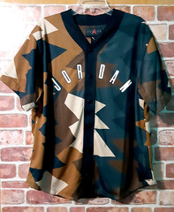 Nike Air Jordan Essentials Baseball Jersey Brown/Black FB7338-133 Men’s Size M