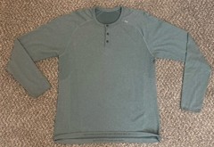 Lululemon Green Metal Vent Henley Long Sleeve Shirt Men’s XL