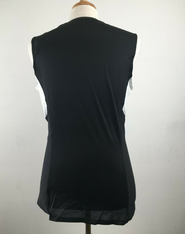 Nike Athletic Tank Shirt Men's Sleeveless Tight Fit Athletic 519983, Black White gallery