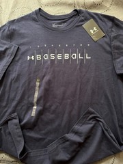 UNDER ARMOUR BASEBALL 9 S/S SHIRT SIZE L MEN NWT $22.99