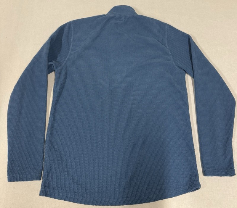Orvis 1/4 Zip Thermal Base Layer Blue Waffle Knit Fleece Pullover Men's M KE11 gallery