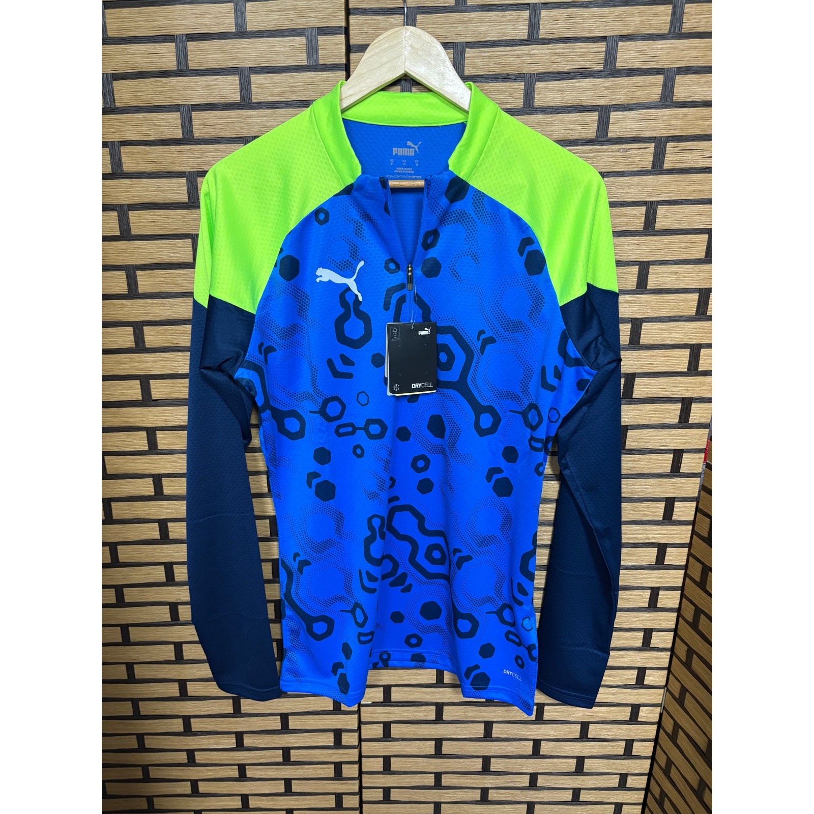 Puma Blue And Green Slim Fit Pullover Size Small gallery