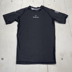 Progress Shirt Mens Medium Black Academy Rashguard Short Sleeve Compression