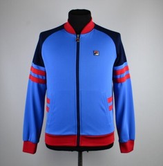 Fila Vintage Olympics Retro long sleeve Full Zip Men Size S