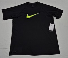 NIKE Mens Essential Outline swoosh Hydroguard Swim Shirt UPF 40+ NESSG564-001