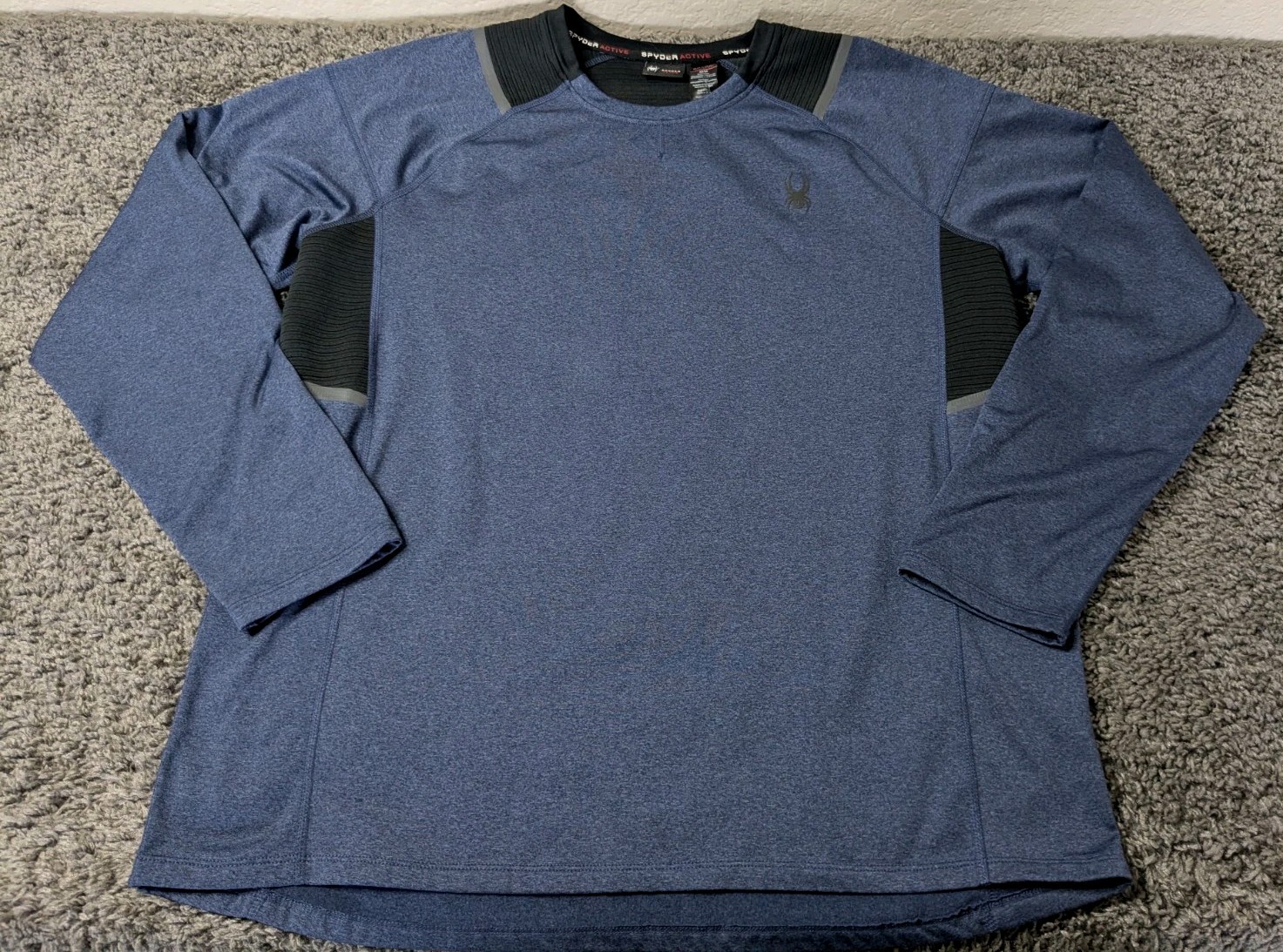 Spyder Baselayer Shirt Men’s M Active Midweight M Dust Navy Heather gallery