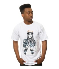 ROOK Mens The Valley Girl Graphic T-Shirt, white, M