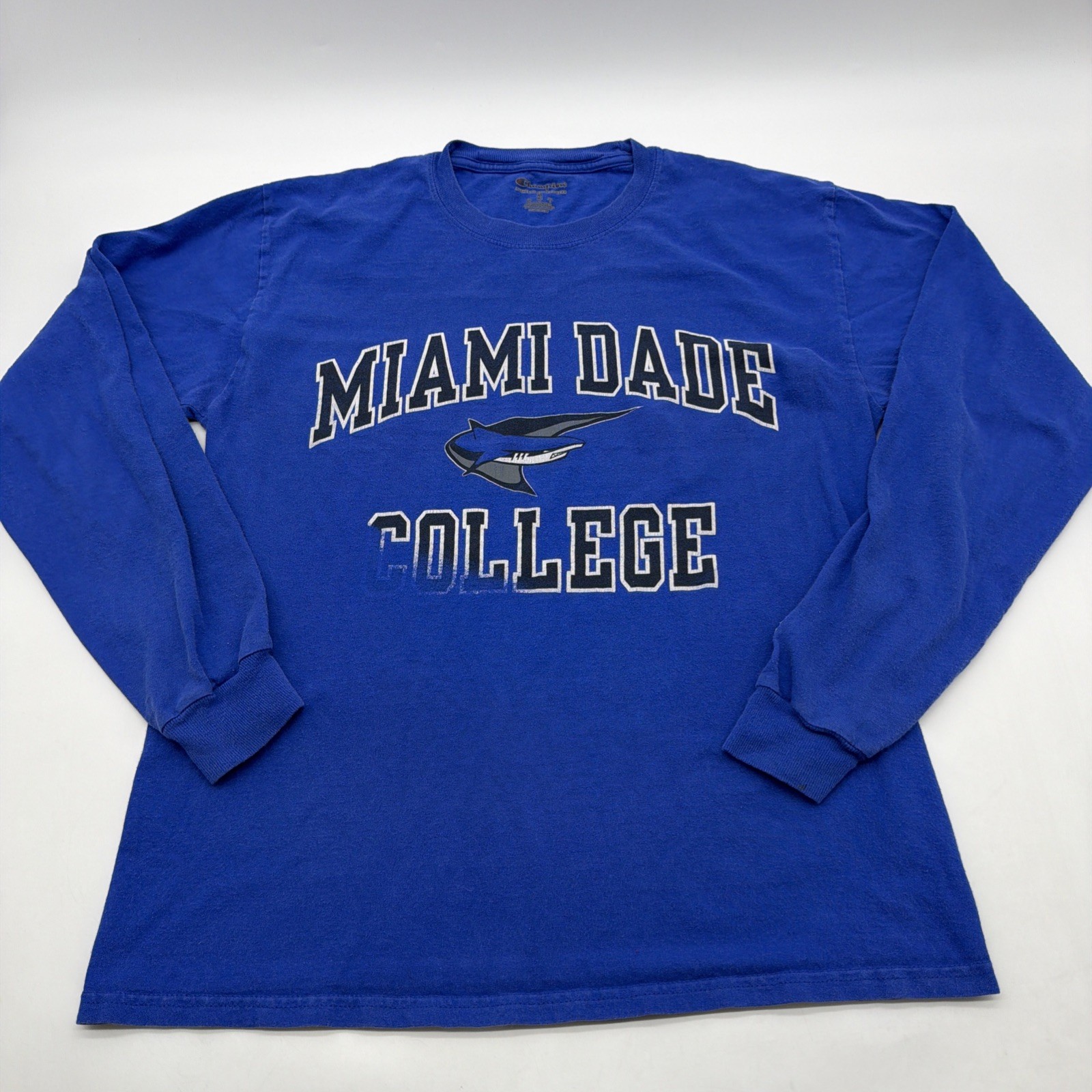 Miami Dade Authentic Athletic Wear Long Sleeve Shirt Mens M Blue Graphic.#39857 gallery