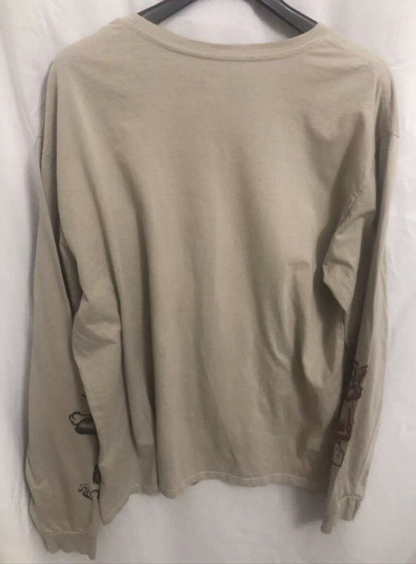 Tom & Jerry - Pullover Long Sleeve Shirt Men's 3XL Beige Graphic Print gallery