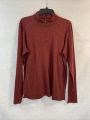 Kuhl Alloy 1/4 Zip Pullover Men Size L Brown Performance Long Sleeve Stretch 17F