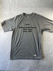 Reebok T Shirt Mens Medium Gray Moisture Wicking Training Running Athleisure