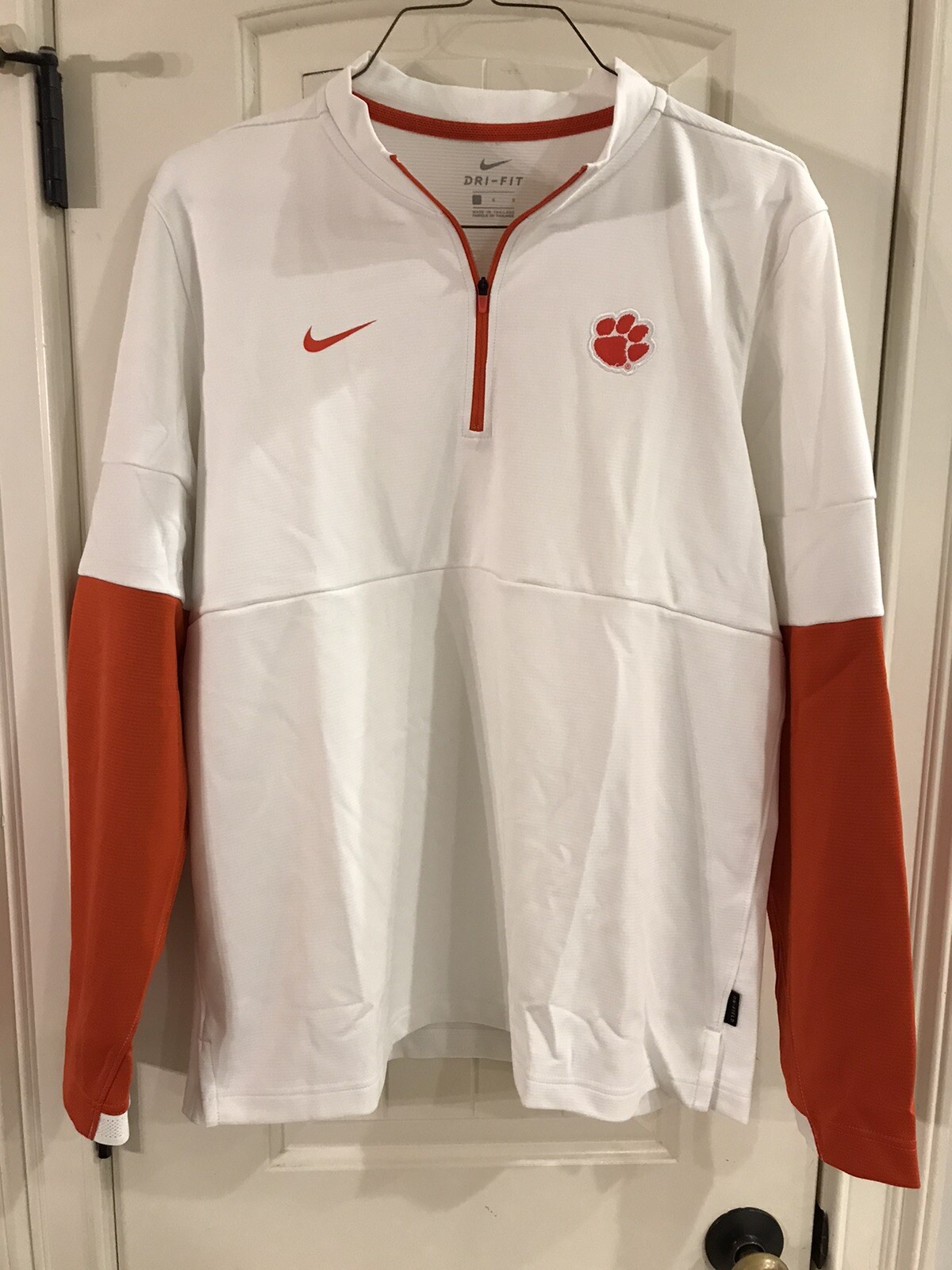 Nike On Field Clemson Tigers All In Windbreaker Pullover White Mens L NWOT Nice gallery
