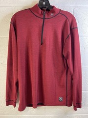 Polarmax Base Layer Size Large Red Quarter Zip