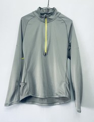 Nike DRI FIT ELEMENT 1/4 Zip Running Shirt Silver/ Gray Reflective Sz Med Men’s