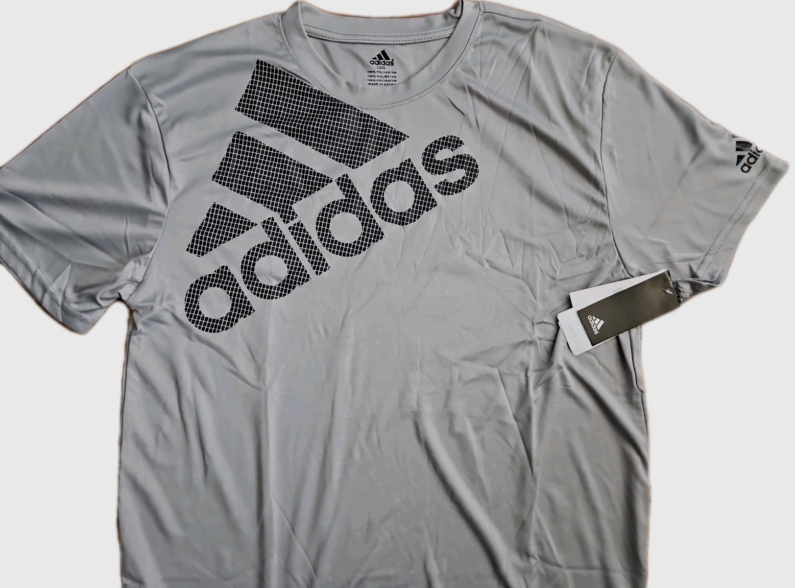 Adidas Men's T-Shirt 3S Logo Graphic Athletic Short Sleeve Shirt Gray Med.. gallery
