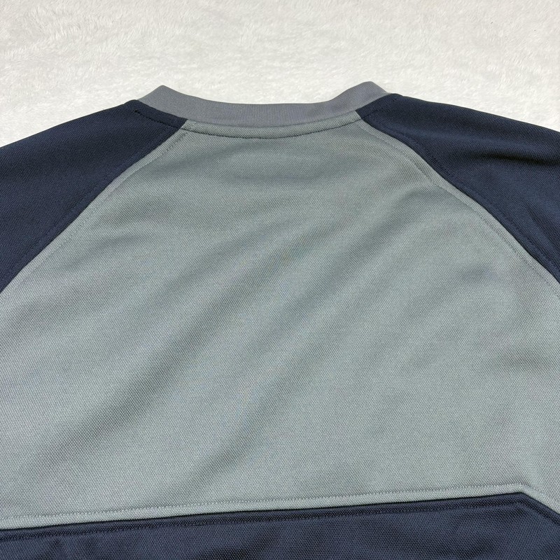 Adidas Pullover Mens XL Blue Crew Neck Fleece Tagless Pockets Logo Colorblock gallery