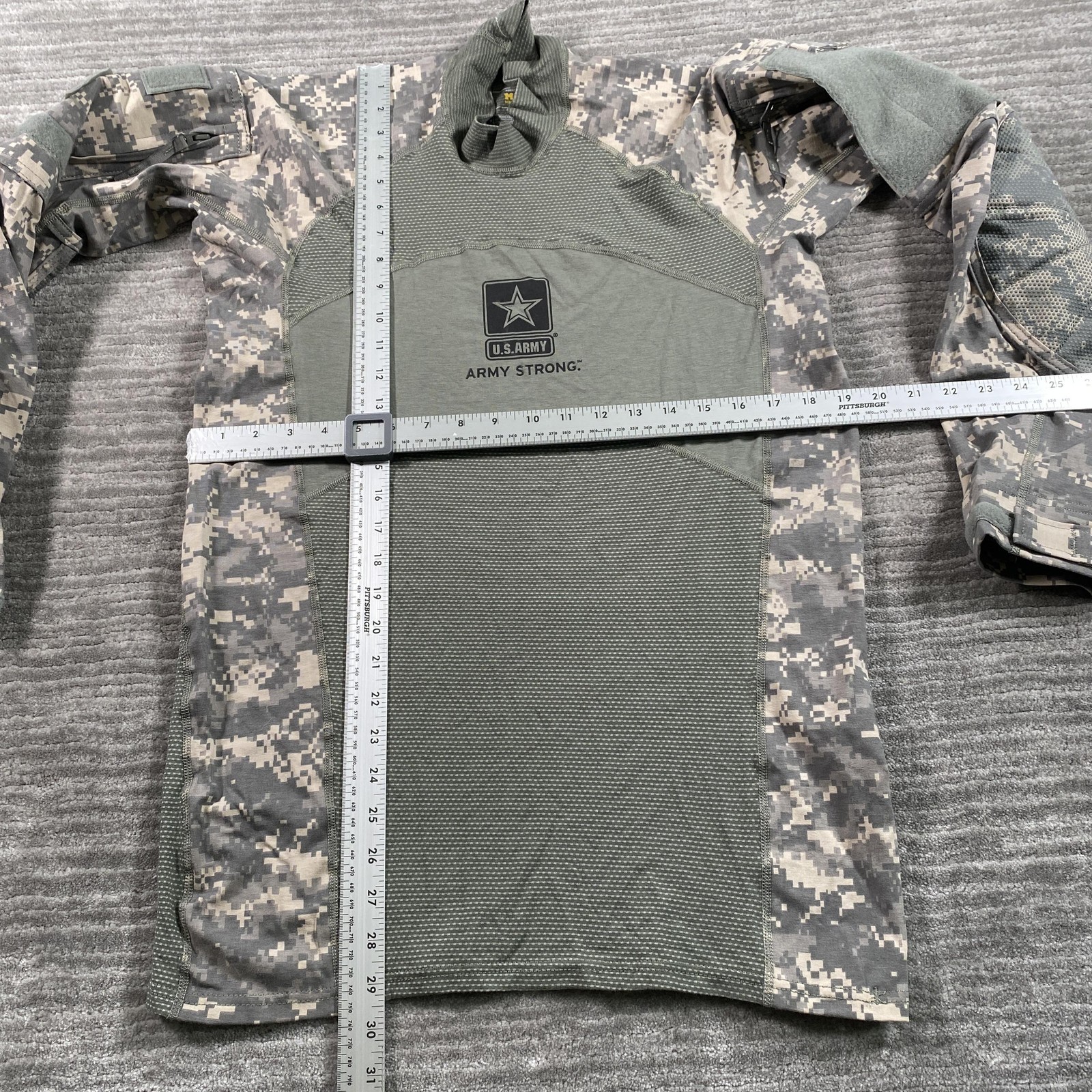 Massif Army Combat Shirt Mens Medium Green ACU Camo Long Sleeve Tactical Top gallery
