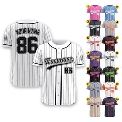 Custom Baseball Jersey Shirt Personalized Team Name Number Fan Gift Top