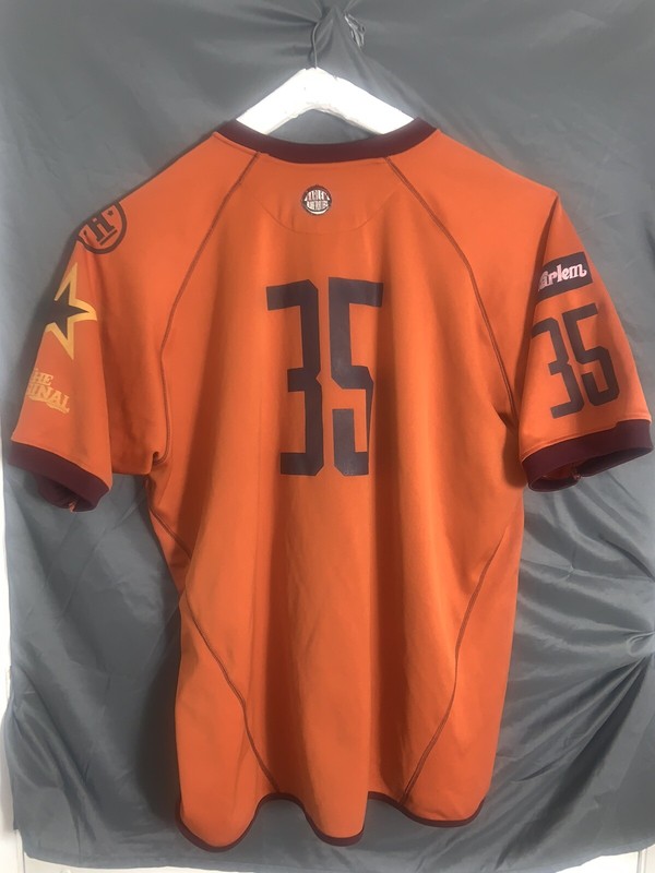 FUBU Hubert "Geese" Ausbie #35 Harlem Globetrotters kids jersey SIZE S orange gallery