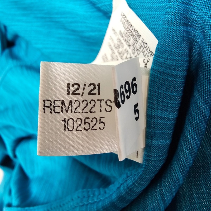 Reebok Mens XL Teal Blue Space Dye Performance T-Shirt Reflective gallery