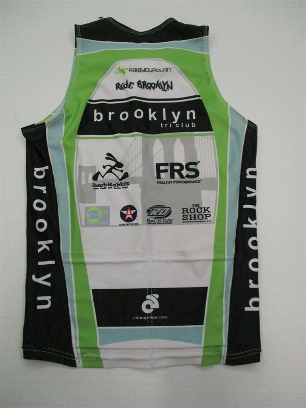 CHAMP-SYS.COM Mens Size S 1/2 Zip Fitted Brooklyn White Cycling Tank Top gallery
