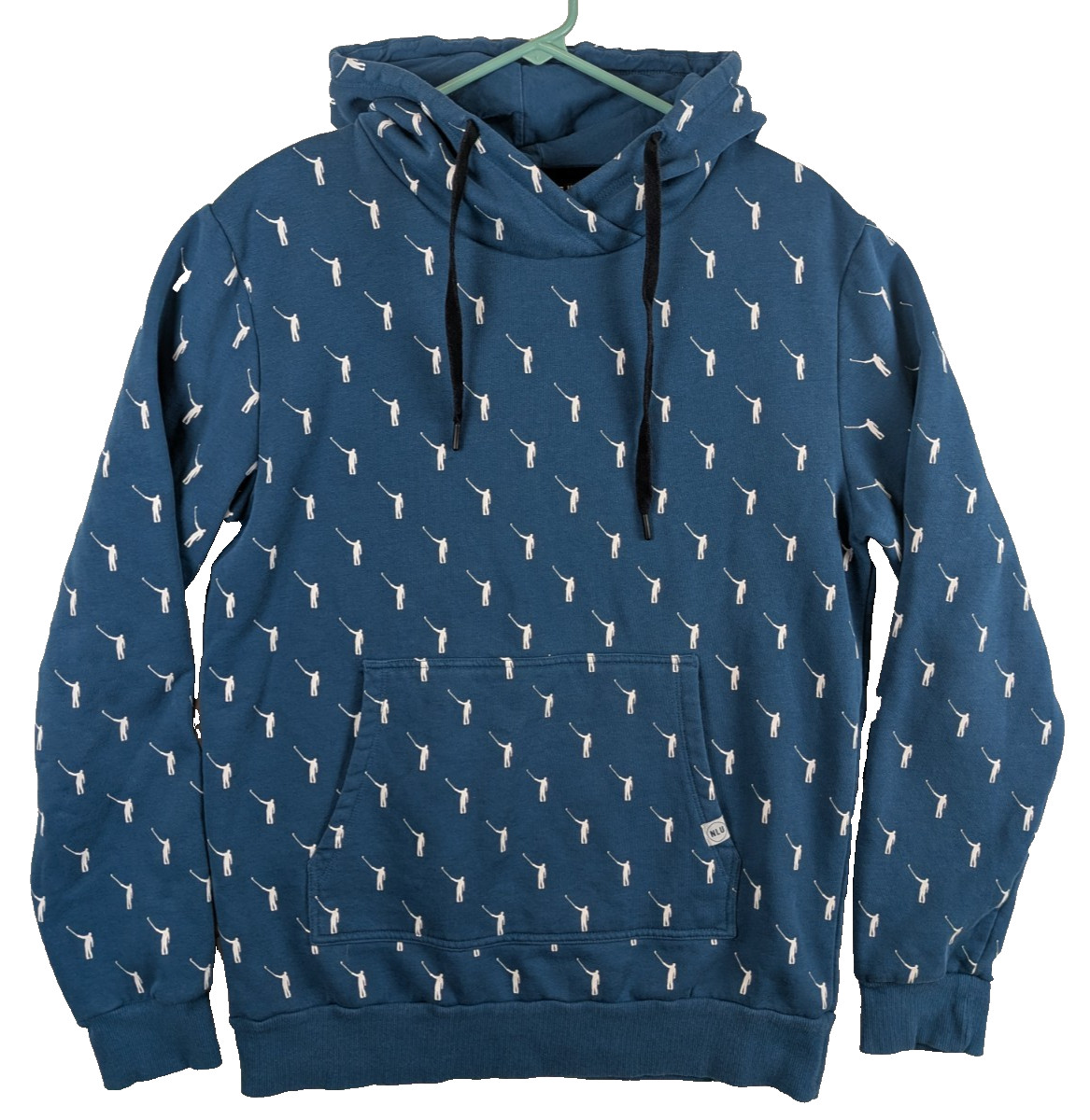 NLU No Laying Up Golf Hoodie Men's L Sweatshirt Golfer AOP Print Blue gallery