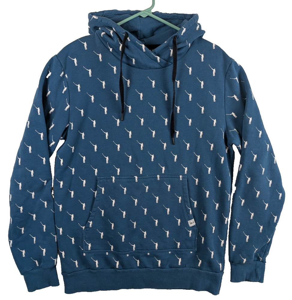 NLU No Laying Up Golf Hoodie Men's L Sweatshirt Golfer AOP Print Blue