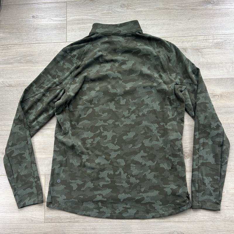 Lululemon Surge Warm 1/2 Zip Pullover Mens Large Camo Heritage Olive Sage gallery