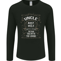 Fathers Day No 1 Uncle Man Myth Legend Mens Long Sleeve T-Shirt