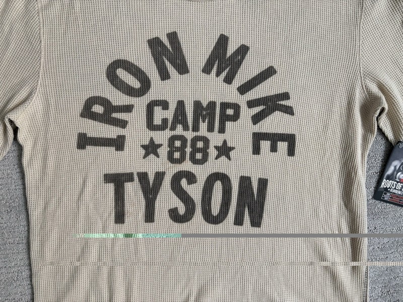 Roots of Fight Bloodlines Mike Tyson Thermal Waffle Knit Long Sleeve Tee XXL gallery