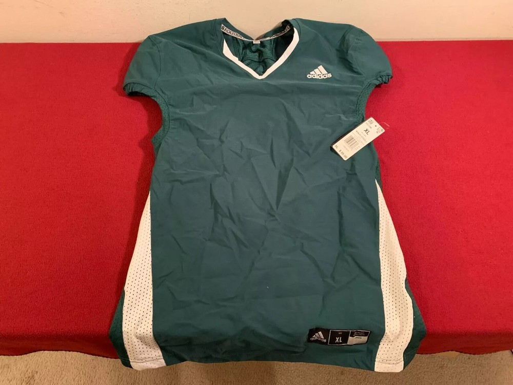 Adidas Woven Stock Football Jersey Dark Green White GG7396 Size XL NEW