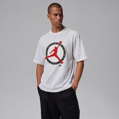 MENS JORDAN FLIGHT CLUB T-SHIRT IM1352-100 WHITE/UNIVERSITY RED ATHLETIC-SIZE L