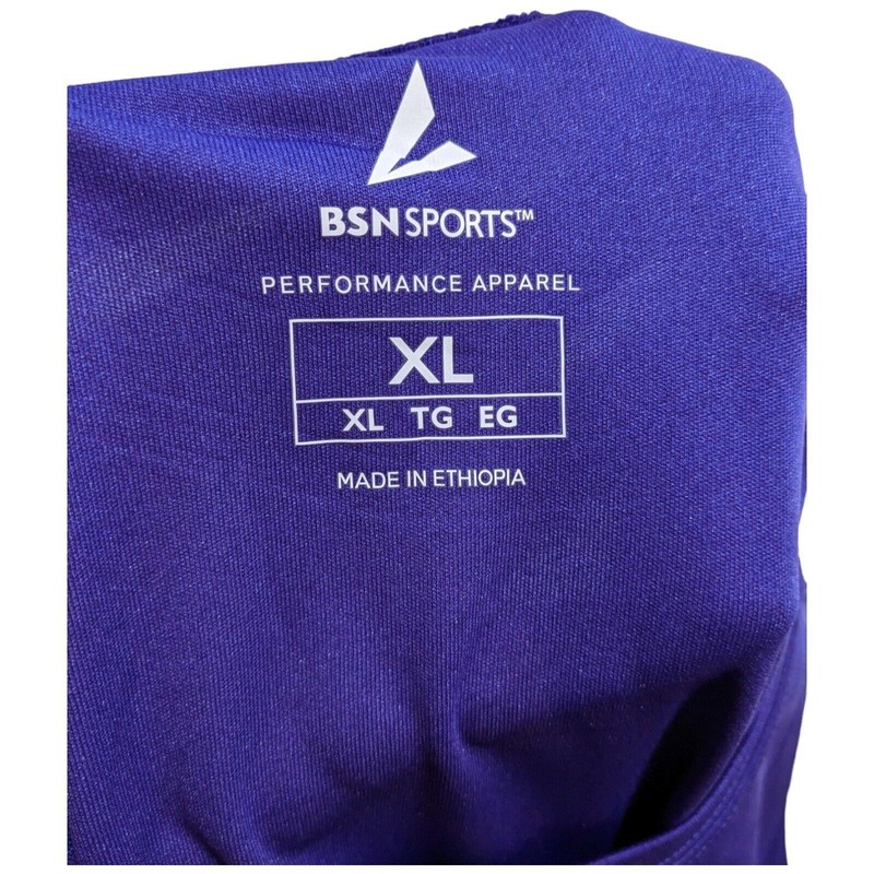 2 Mens Purple Long Sleeve Performance Shirts Size XL Plain Blank Workout Tops gallery