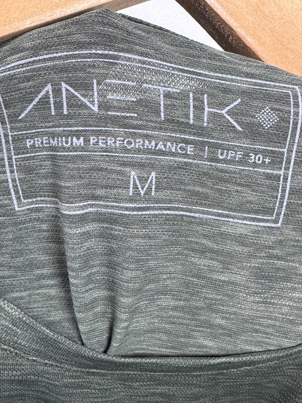 Anetik Performance Shirt Men Medium Green Long Sleeve Madison Valley Ranch UPF30 gallery