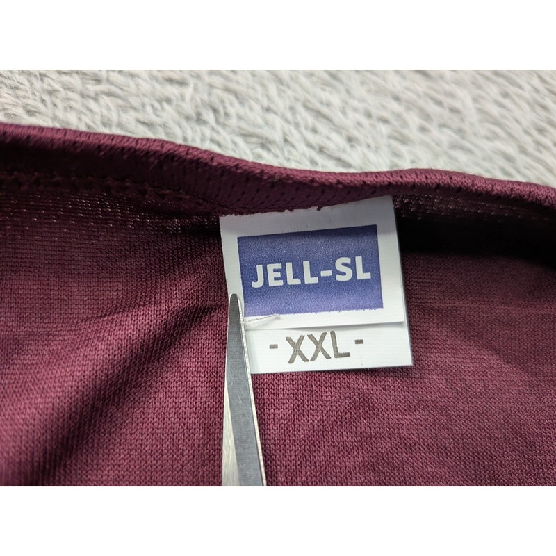 JELL-SL Mens XXL Long Sleeve Performance Shirt Maroon American Flag Graphic gallery
