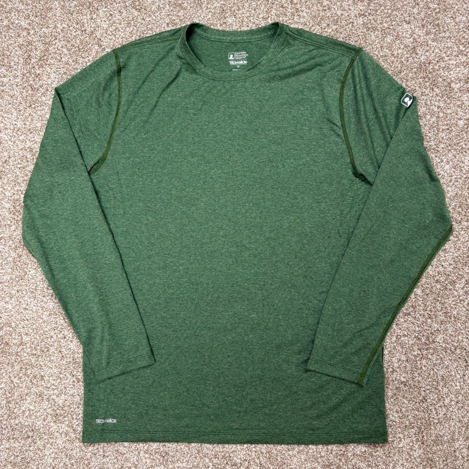 Eastern Mountain Sports Techwick Shirt Mens Medium Green Long Sleeve Performance gallery
