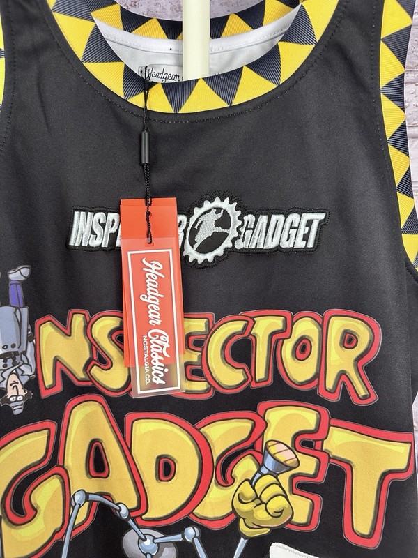 INSPECTOR GADGET BLACK Headgear Classics Basketball Jersey NWT Size S gallery