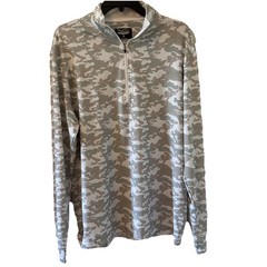 Straight Down Men’s 3/4 Zip Golf Camo Pullover Medium Lightweight