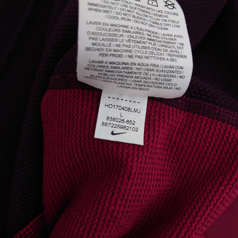 Nike Pro Hyperwarm Training Shirt Mens L Long Sleeve Plum Fitted gallery